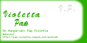 violetta pap business card